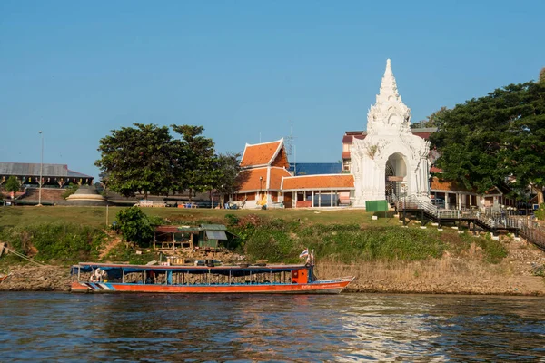 Miasto Chiang Saen Nad Rzeką Mekong Północy Miasta Chiang Rai — Zdjęcie stockowe