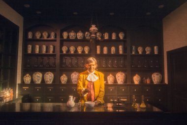 Kuzey Tayland 'daki Chiang Rai şehrinin altın üçgenindeki Sop Ruak kasabasındaki Afyon Müzesi veya Afyon Salonu. Tayland, Chiang Sean, Kasım 2019