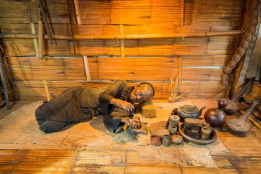 Kuzey Tayland 'daki Chiang Rai şehrinin kuzeyindeki Sop Ruak kasabasındaki Afyon Müzesi veya Afyon Evi. Tayland, Chiang Sean, Kasım 2019