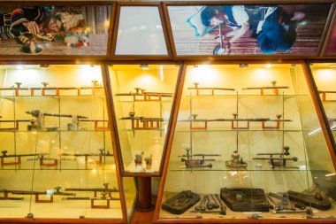 Kuzey Tayland 'daki Chiang Rai şehrinin kuzeyindeki Sop Ruak kasabasındaki Afyon Müzesi veya Afyon Evi. Tayland, Chiang Sean, Kasım 2019