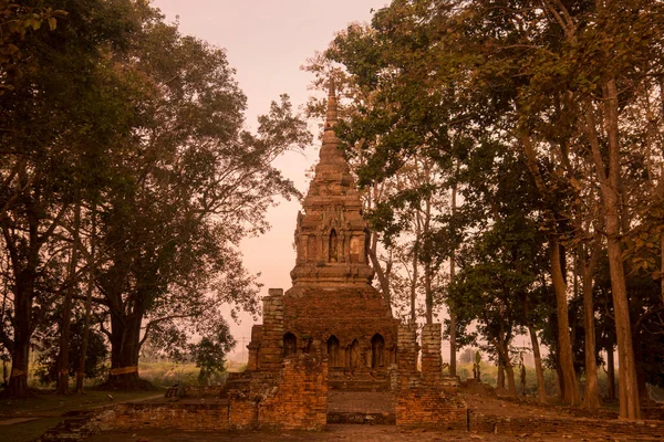 Wat Sak Στην Πόλη Chiang Saen Στα Βόρεια Της Πόλης — Φωτογραφία Αρχείου