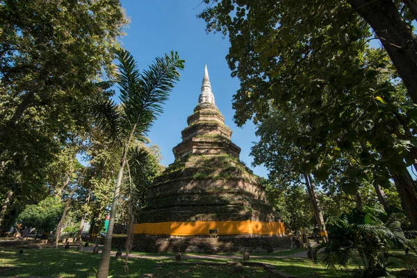 Wat Phra Chedi Luang Mieście Chiang Saen Północy Miasta Chiang — Zdjęcie stockowe
