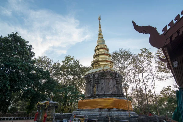 Templo Wat Phra Que Chom Kitti Ciudad Chiang Saen Río — Foto de Stock