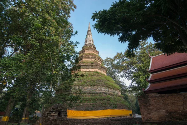 Wat Phra Chedi Luang Mieście Chiang Saen Północy Miasta Chiang — Zdjęcie stockowe