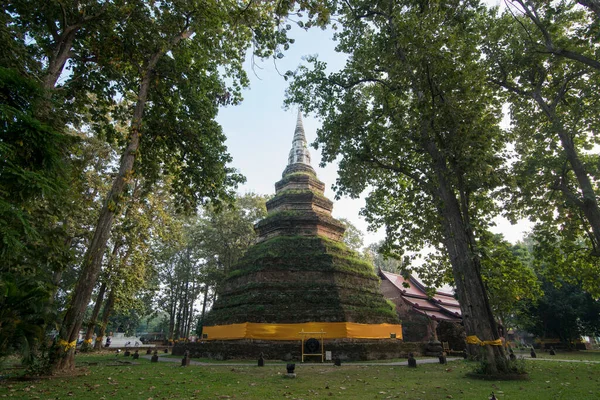 位于泰国北部清莱市北部清萨镇的Wat Phra Chedi Luang 2019年11月 — 图库照片