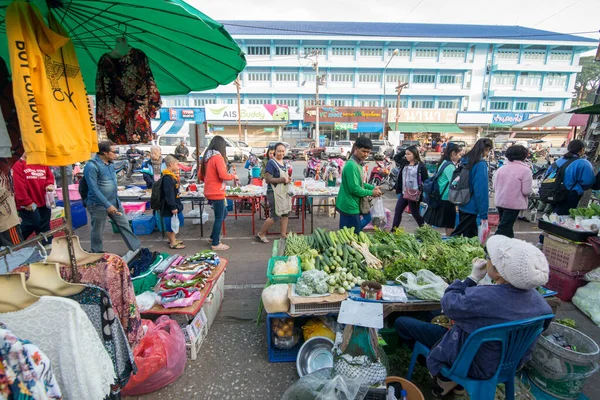 Свежий Овощ Рынке Син Сомбун Городе Чианг Саен Севере Города — стоковое фото