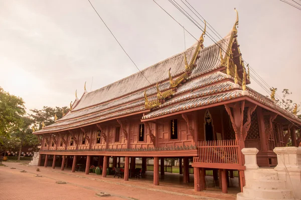 Wat Yai Suwannaram Chrám Městě Phetchaburi Nebo Phetburi Provincii Phetchaburi — Stock fotografie