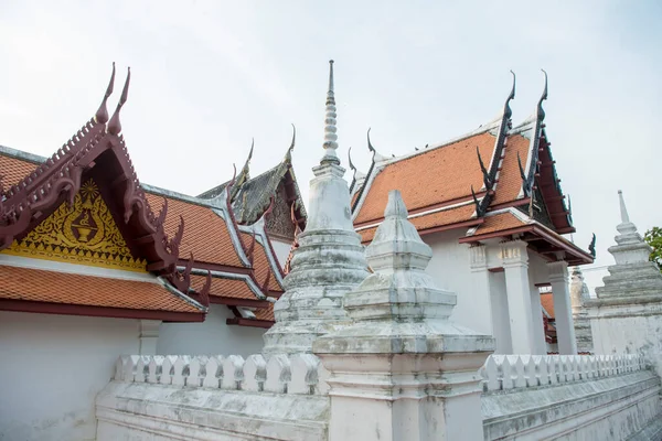 位于Phetchaburi市的Wat Yai Suwannaram寺或位于泰国Phetchaburi省的Phetburi寺 Thailand Phetburi November 2019 — 图库照片