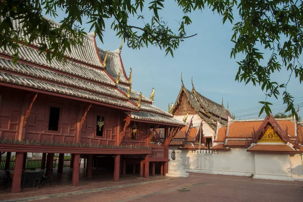 位于Phetchaburi市的Wat Yai Suwannaram寺或位于泰国Phetchaburi省的Phetburi寺 Thailand Phetburi November 2019 — 图库照片