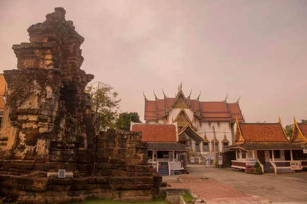 Ερείπια Του Ναού Wat Kamphaeng Laeng Στην Πόλη Phetchaburi Phetburi — Φωτογραφία Αρχείου
