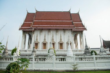 Phetchaburi şehrindeki Wat Phlap Phla Chai ya da Tayland 'ın Phetchaburi eyaletindeki Phetchaburi. Tayland, Phetburi, Kasım 2019