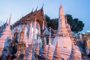 Phetchaburi şehrindeki Wat Phra Than Thantharath Tapınağı ya da Phetchaburi, Tayland 'da bulunan Phetchaburi. Tayland, Phetburi, Kasım 2019