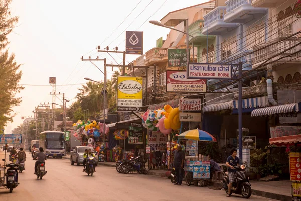 Carretera Playa Ciudad Cha Provincia Phetchaburi Tailandia Tailandia Phetburi Noviembre — Foto de Stock