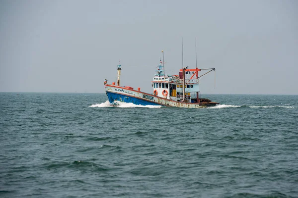 Fishingboat Gulf Thailand Ban Laem District City Phetchaburi Phetburi Province — Stock Photo, Image