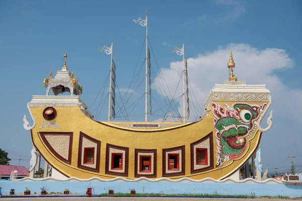 Wat Nok Pak Eller Ship Temple Distriktet Ban Laem Nära — Stockfoto