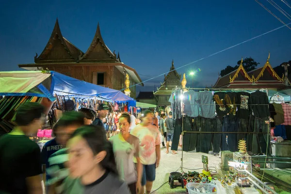 Nightmarket Wat Bua Temple City Phetchaburi Phetburi Province Phetchaburi Thailand — Stock Photo, Image