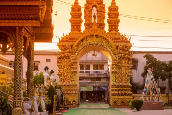 Wat Luang Chai Sathan Cidade Chiang Khong Província Chiang Raii — Fotografia de Stock