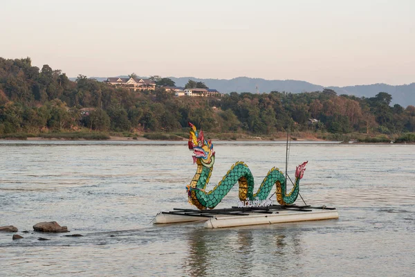 Drago Naga Sul Fiume Mekong Nella Città Chiang Khong Nella — Foto Stock