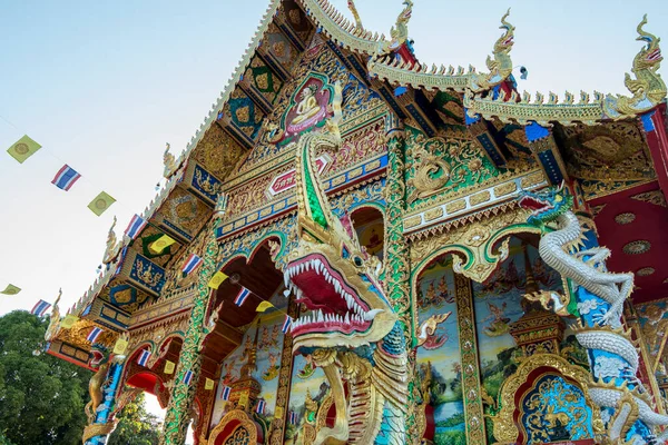 Wat Hua Wiang Městě Chiang Khong Provincii Chiang Raii Thajsku — Stock fotografie