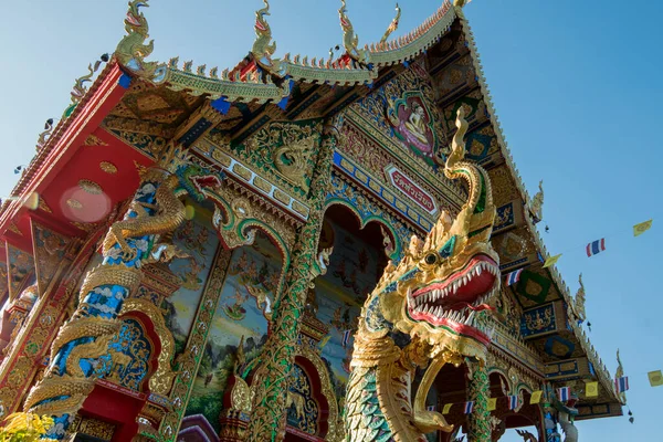 Wat Hua Wiang Mieście Chiang Khong Prowincji Chiang Raii Tajlandii — Zdjęcie stockowe