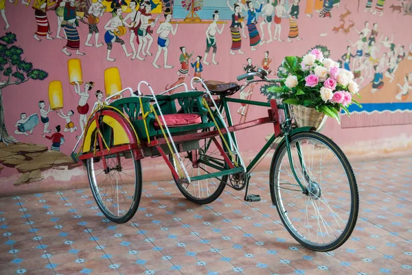 Ein Fahrrad Riksha Taxi Der Stadt Chiang Khong Der Provinz — Stockfoto