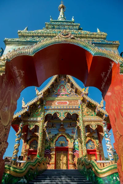 Wat Hua Wiang Městě Chiang Khong Provincii Chiang Raii Thajsku — Stock fotografie