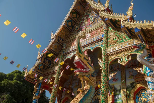 Wat Hua Wiang Mieście Chiang Khong Prowincji Chiang Raii Tajlandii — Zdjęcie stockowe