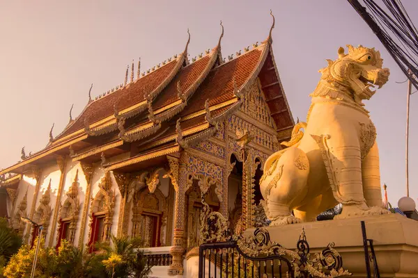 Wat Don Chai Mieście Chiang Khong Prowincji Chiang Raii Tajlandii — Zdjęcie stockowe