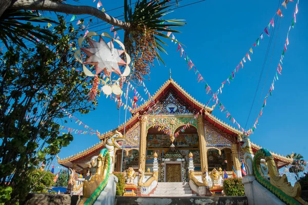 Wat Chomkao Manilat Miejscowości Huay Xai Lao Nad Rzeką Mekong — Zdjęcie stockowe