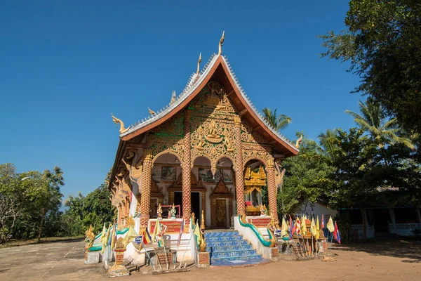 Wat Chomkao Manilat Miejscowości Huay Xai Lao Nad Rzeką Mekong — Zdjęcie stockowe