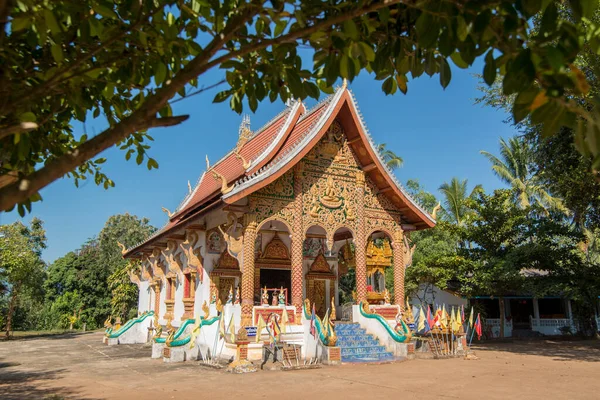 Wat Chomkao Manilat Het Dorp Huay Xai Lao Aan Rivier — Stockfoto