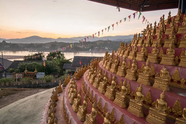 Wat Chomkao Manilat Aldea Huay Xai Lao Río Mekong Desde — Foto de Stock