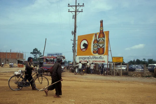 Personnes Dans Centre Ville Phonsavan Dans Province Xieng Khunag Laos — Photo