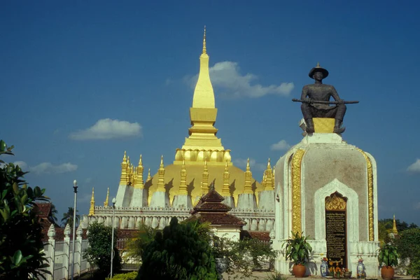 Wat Pha Che Luang Nella Città Vientiane Lao Lao Vientiane — Foto Stock