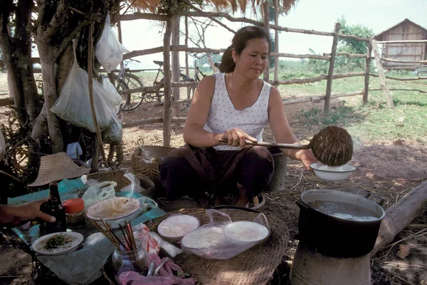 Una Tienda Sopa Cerca Ciudad Pakse Provincia Champasak Lao Sur — Foto de Stock