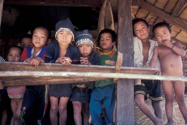 Pessoas Vila Muang Sing Província Luang Namtha Laos Norte Laos — Fotografia de Stock