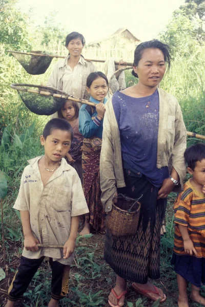 People Village Muang Sing Province Luang Namtha Lao North Lao — Stock Photo, Image