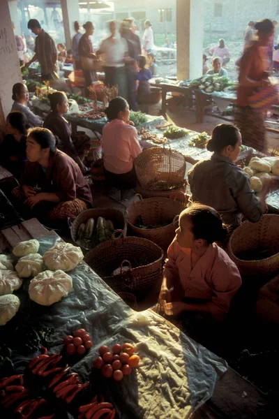 Mercado Alimentos Ciudad Pakse Provincia Champasak Lao Sur Lao Lao — Foto de Stock