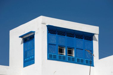 Kuzey Afrika, Tunus, Tunus, Sidi Bou Sair, Mart 2009 'da Tunus' un kuzeyindeki Sidi Bou Sair şehrinde bir ev.