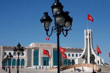 Tunus 'un kuzeyindeki Kasbah Meydanı Kuzey Afrika, Tunus, Sidi Bou Sair, Mart 2009