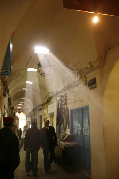 Marketstreet Souq Marknaden Eller Basaren Den Gamla Staden Tunis Norra — Stockfoto