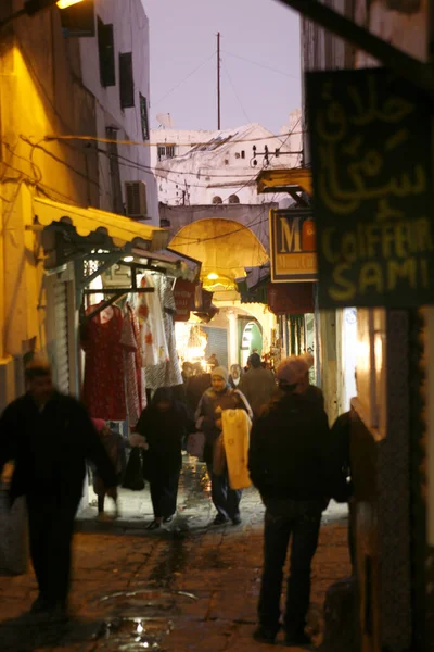 Marketstreet Souq Marknaden Eller Basaren Den Gamla Staden Tunis Norra — Stockfoto