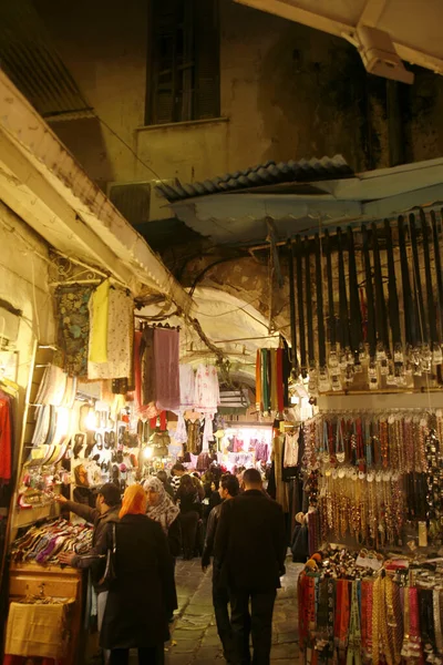 Marketstreet Souq Market Bazaar Old City Tunis North Africa Tunisia — Stock fotografie