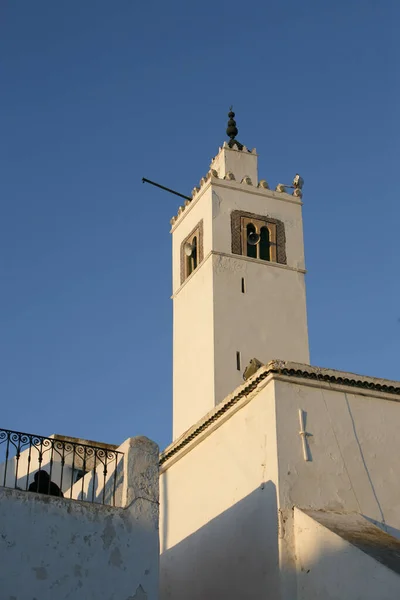 2009年3月在突尼斯北部突尼斯市附近的Sidi Bou Said古城的Sidi Bou Said清真寺 突尼斯 Sidi Bou Sair — 图库照片