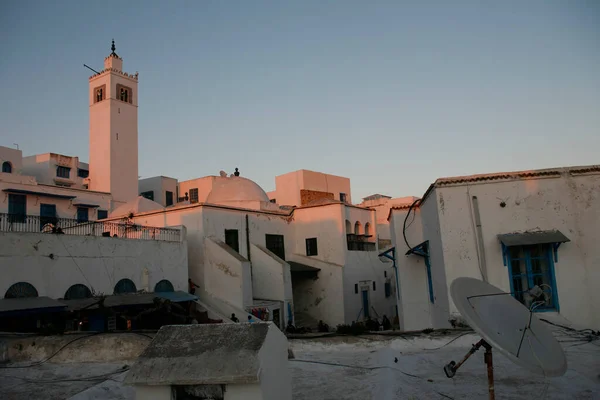 2009年3月在突尼斯北部突尼斯市附近的Sidi Bou Said古城的Sidi Bou Said清真寺 突尼斯 Sidi Bou Sair — 图库照片