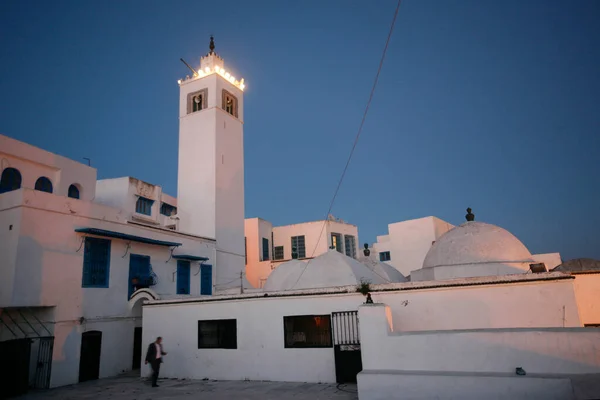 2009年3月在突尼斯北部突尼斯市附近的Sidi Bou Said古城的Sidi Bou Said清真寺 突尼斯 Sidi Bou Sair — 图库照片