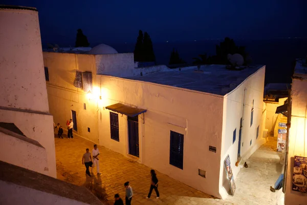 Egy Sikátor Régi Város Sidi Bou Said Közelében Város Tunisz — Stock Fotó