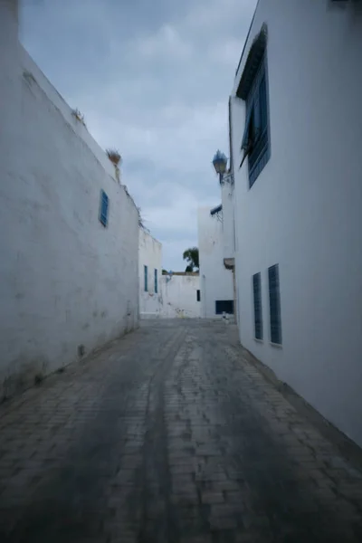 Callejón Casco Antiguo Sidi Bou Said Cerca Ciudad Túnez Norte — Foto de Stock