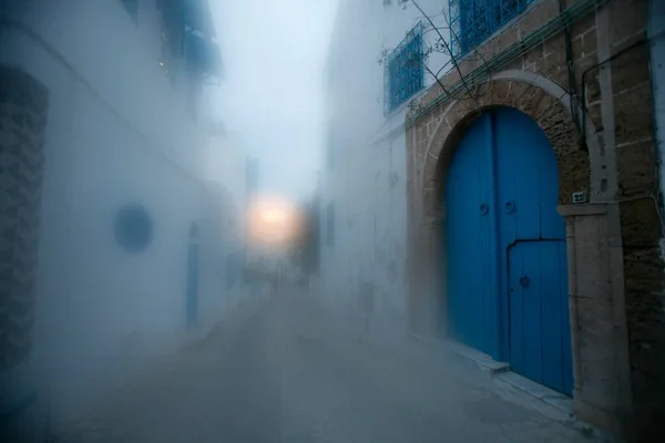 Callejón Casco Antiguo Sidi Bou Said Cerca Ciudad Túnez Norte — Foto de Stock