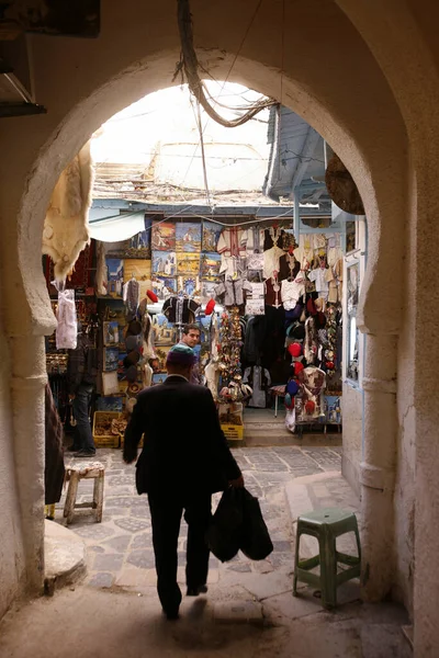 Ett Bageri Med Limpa Marknadsgata Souq Market Eller Basaren Tunis — Stockfoto